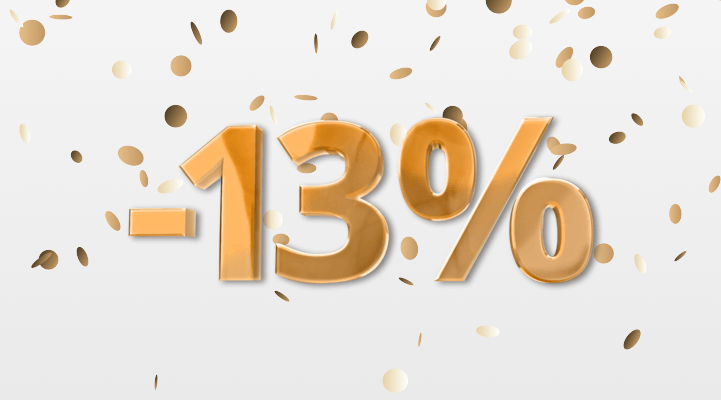 Minus 13 Prozent